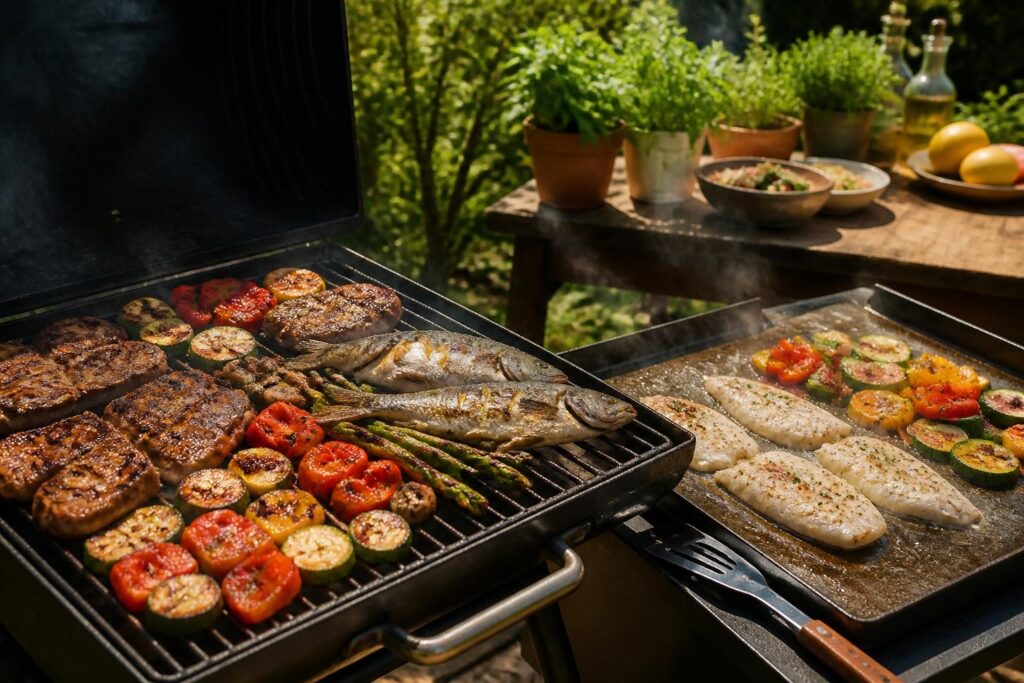 découvrez nos conseils pour maîtriser la cuisson au barbecue et à la plancha, et réussir parfaitement poissons, viandes et légumes grillés à chaque repas.