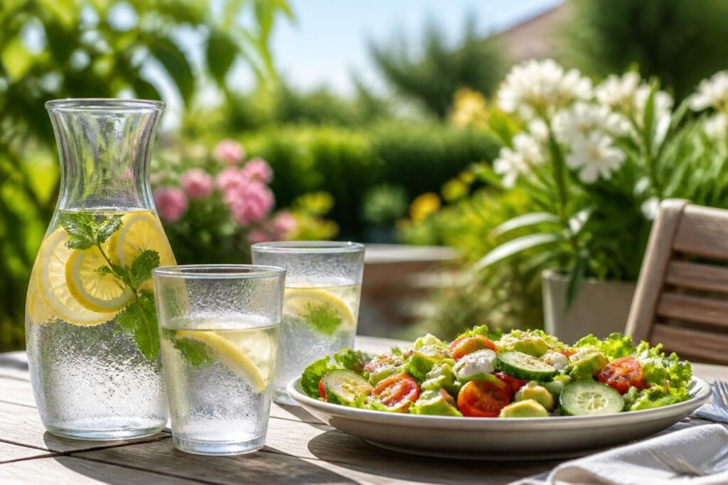 découvrez nos conseils pour bien vous hydrater et adopter une alimentation légère et équilibrée pendant les journées chaudes afin de rester en forme et en bonne santé.