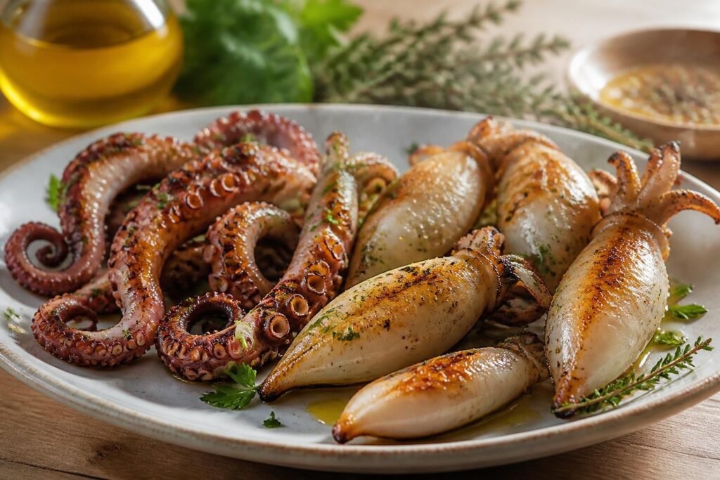 découvrez nos astuces infaillibles pour cuire poulpe et calamars à la perfection, et obtenir une texture tendre à chaque fois.