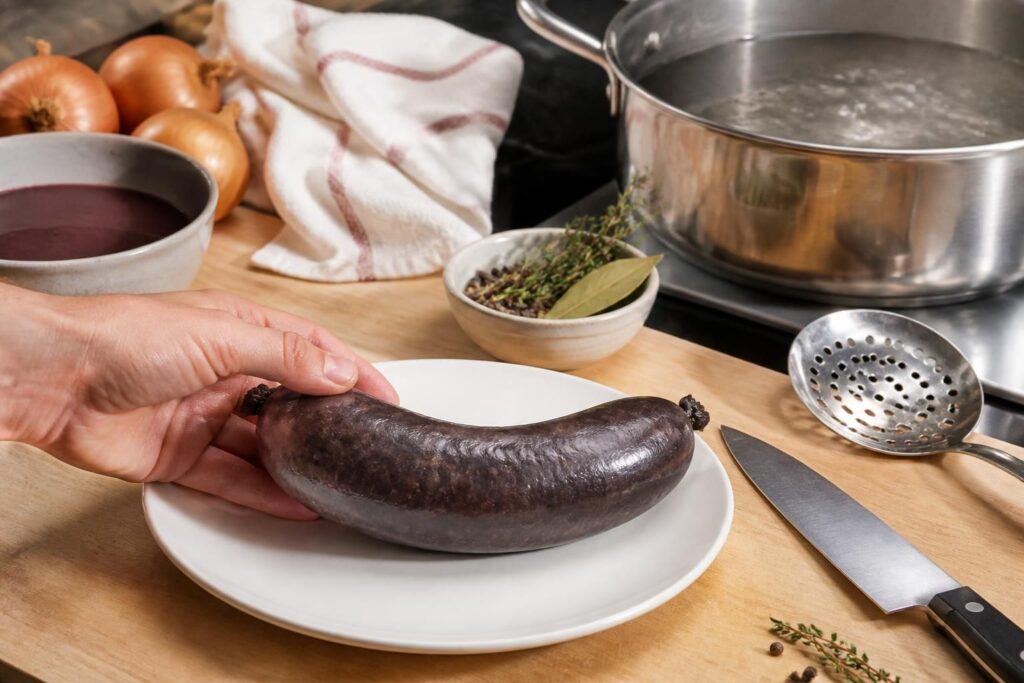 apprenez à préparer un boudin noir savoureux et maîtrisez sa cuisson pour éviter qu'il n'éclate. astuces et conseils pour un résultat parfait à chaque fois.