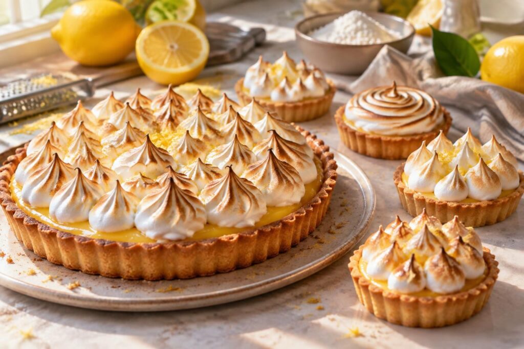 découvrez des recettes faciles de tartes au citron meringuées, des versions classiques aux variantes gourmandes, adaptées à tous les niveaux.